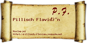 Pillisch Flavián névjegykártya